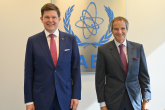 Rafael Mariano Grossi, IAEA Director General, met with HE Mr. Per Olof Andreas Norlén, Sweden Speaker of Parliament during his official visit at the Agency headquarters in Vienna, Austria. 9 September 2021
