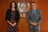 Rafael Mariano Grossi, IAEA Director General, met with HE Ms. Deborah Geels, Deputy Secretary for Multilateral and Legal Affairs of New Zealand, during her official visit at the Agency headquarters in Vienna, Austria. 4 October 2021. 