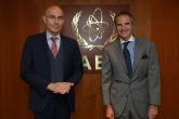 Rafael Mariano Grossi, IAEA Director-General, met with Volker Türk, United Nations Assistant Secretary-General during his official visit to the Agency headquarters in Vienna, Austria. 15 October 2021. 