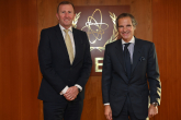 Rafael Mariano Grossi, IAEA Director-General, met with Mark Foy, Office for Nuclear Regulation (ONR) Chief Executive and Chief Nuclear Inspector during his official visit at the Agency headquarters in Vienna, Austria. 8 November 2021