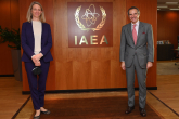 Rafael Mariano Grossi, IAEA Director General, met with Ms. Tjorven Bellmann, Germany’s Political Director during his official visit at the Agency headquarters in Vienna, Austria. 7 January 2022.