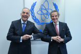 Rafael Mariano Grossi, IAEA Director General, met with HE Mr. Thijs van der Plas, Director General for Political Affairs of Netherlands during his official visit at the Agency headquarters in Vienna, Austria. 25 January 2022. 