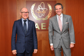 Rafael Mariano Grossi, IAEA Director General, met with Robert Floyd, Executive Secretary, Comprehensive Nuclear-Test-Ban Treaty Organization (CTBTO) during his official visit at the Agency headquarters in Vienna, Austria. 28 January 2022. 