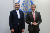 Rafael Mariano Grossi, IAEA Director-General, met with Dr. Ali Bagheri Kani, Vice-Minister of Foreign Affairs of the Islamic Republic of Iran, during his official visit at the Agency headquarters in Vienna, Austria. 15 February 2022. 


