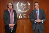 Rafael Mariano Grossi, IAEA Director-General, met with Marjolijn van Deelen, Special Envoy for Non-proliferation and Disarmament, European External Action Service (EEAS), during her official visit at the Agency headquarters in Vienna, Austria. 14 March 2022. 


