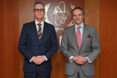 Rafael Mariano Grossi, IAEA Director-General met with Dr. Geoffrey Shaw, Director General, Australian Safeguards and Non-Proliferation Office (ASNO) at the Agency headquarters in Vienna, Austria. 23 March 2022. 