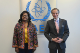 Rafael Mariano Grossi, IAEA Director General, met with Ambassador Bonnie Jenkins, Undersecretary of State for Arms Control and International Security Affairs, during her official visit at the Agency headquarters in Vienna, Austria. 28 March 2022
