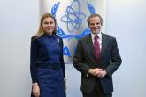Rafael Mariano Grossi, IAEA Director General, met with Kadri Simson, European Commissioner for Energy during her official visit to the Agency headquarters in Vienna, Austria. 12 April 2022. 