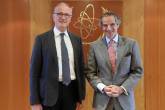 Rafael Mariano Grossi, IAEA Director-General, met with Ambassador Jean-Louis Falconi, Governor and Resident Representative of France to the IAEA, during his official visit to the Agency headquarters in Vienna, Austria. 8 June 2022. 


