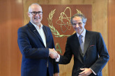 Rafael Mariano Grossi, IAEA Director-General, met with HE Mr. Phil Twyford, Minister of Disarmament and Arms Control of New Zealand, during his official visit to the Agency headquarters in Vienna, Austria. 23 June 2022