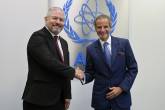 Rafael Mariano Grossi, IAEA Director-General, met with HE Eduardo Enrique Reina, Secretary of State, Ministry of Foreign Affairs of Honduras, during his official visit at the Agency headquarters in Vienna, Austria. 6 September 2022