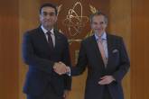 Rafael Mariano Grossi, IAEA Director General met with HE Mr. Vepa Hajiev, Deputy Minister of Foreign Affairs of Turkmenistan during his official visit to the Agency headquarters in Vienna, Austria. 20 March 2023. 