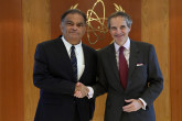 Rafael Mariano Grossi, IAEA Director General, met Flavio Rocha, the new Secretary of Naval Nuclear Safety and Quality of Brazil during his official visit to the Agency headquarters in Vienna, Austria. 24 March 2023. 