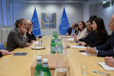 Rafael Mariano Grossi, IAEA Director-General, met with the G7 and the European Union Head of Mission during an official meeting at the Agency headquarters in Vienna, Austria. 16 February 2024. 