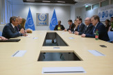 Rafael Mariano Grossi, IAEA Director-General, met with the US Congressional Delegation headed by Congressman Michael Turner, during their official visit to the Agency headquarters in Vienna, Austria. 22 April 2024.