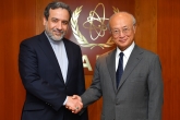 IAEA Director General Yukiya Amano met with Abbas Araghchi, Vice Minister for Legal and International Affairs of the Islamic Republic of Iran, at the IAEA headquarters in Vienna, Austria on 20 July 2017.