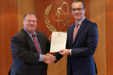 The new Resident Representative of Australia to the IAEA, HE Mr Richard Travers Sadleir, presented his credentials to Cornel Feruta, IAEA Acting Director General at the Agency headquarters in Vienna, Austria, 30 October 2019