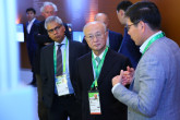 IAEA Director General Yukiya Amano at the Expo 2017 Astana -  World Nuclear Energy Pavilion, with exhibits from Kazatomprom, ROSATOM, Areva and Cameo, during his official visit to Astana, Kazakhstan on 27 August 2017.
Far left, Sayed Ashram, Special Assistant to the Director General for Nuclear Energy, Nuclear Application and Technical Cooperation.

Photo Credit: Expo 2017 Astana