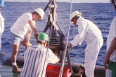 The study aimed to assess the Mururoa and Fangataufa Atolls for radiological safety after the end of nuclear testing. The study concluded there were no radiation health effects resulting from residual radioactive material. 1996. Please credit IAEA/ MOUCHKIN Vadim 