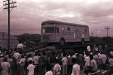 Unloading at Gwangju railway station. 12 July 1960. Please credit IAEA/HAEUPL Josef