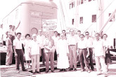 Welcoming committee at the Port of Cebu where the laboratory was used for courses in radioisotope techniques at San Carlos University under the auspices of the Philippine Atomic Energy Commission. 17 April 1961. Please credit IAEA/HAEUPL Josef