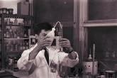 Staff member at the laboratories. 1966. Please credit IAEA