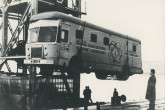 The first IAEA mobile isotope laboratory being shipped to Seoul for training in radioisotope techniques in various countries in Asia. February 1960. Please credit IAEA