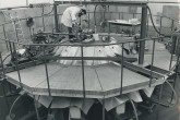 Research on nuclear fusion carried out in the Jülich Research Centre. 
The picture shows a dense plasma focus device used for studies on plasma physics and fusion reactor physics. 
(IAEA Archives/Credit: Forschungszentrum Jülich, Germany)