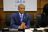 Chairman of the IAEA Board of Governors, Tebogo Seokolo of South Africa at the Board Meeting. IAEA, Vienna, Austria, 17 November 2016.