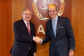 HE Mr. Benno Laggner, resident representative of Switzerland to the IAEA, met with IAEA Director General Rafael Mariano Grossi at the IAEA headquarters in Vienna, Austria, on 20 December 2019.
