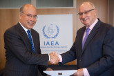 The new Resident Representative of Peru to the IAEA, Eric Anderson Machado, presented his credentials to Aldo Malavasi, IAEA Acting Director General, and Head of the Department of Nuclear Sciences and Applications at the IAEA headquarters in Vienna, Austria, on 6 September 2018.