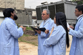 <p><b>
Day 4: Site visits</b>
</p>
<p>
IRRS team members accompany and observe BAERA’s inspectors during their regulatory inspections of different facilities: the nuclear power plant under construction, a research reactor, a radioactive waste processing and storage facility and two medical facilities. “The site visit is conducted to obtain a better understanding of how the regulatory body discharges its responsibilities, through direct observation of regulatory activities in practice and interviews with inspectors and licensee. The visit is not to review the safety of a facility,” said Ashraf Kamoun of the Egyptian Nuclear and Radiological Regulatory Authority, who was a member of the IRRS team. “The visits help to confirm and verify our findings gathered from advance reference materials and interviews.” Kamoun, who completed one IRRS mission before this one, visited the Bangladesh Atomic Energy Commission’s research reactor. 
</p><p><i>
Pictured: M. A. Malek Soner, Bangladesh Atomic Energy Commission; Ashraf Kamoun, Nuclear and Radiological Regulatory Authority, Egypt; Jahanara Begum, BAERA; Mahabubur Rahman, BAERA</p></i>