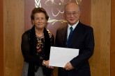 Presentation of credentials of the new Resident Representative of Portugal, H.E. Ms. Ana Martinho, to IAEA Director General Yukiya Amano, IAEA, Vienna, Austria, 2 March 2012.