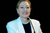 B. Ferrero-Waldner, Minister for Foreign Affairs, Austria, gives a welcoming address. (Photo Credit : Calma/IAEA) 