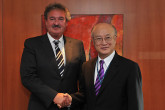 Visit of Mr. Jean Asselborn, Minister for Foreign Affairs of Luxembourg, to IAEA Director General Yukiya Amano, IAEA, Vienna, Austria, 25 February 2010.