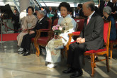 To conclude the trip, IAEA Director General Yukiya Amano and his wife were accompanied by Imperial Highnesses Prince and Princess Hitachi of Japan at the opening of Japanese art exhibition, 'Kyoto-Tokyo: From the Samurai to Mangas' at the Grimaldi Forum in Monaco. (Photo: D.  Sacchetti/IAEA)