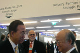 IAEA Director General Yukiya Amano meets UN Secretary General Ban Ki-moon at the World Economic Forum 2012 at Davos, Switzerland. 27  January 2012.