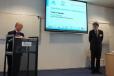 IAEA Director General Yukiya Amano answers questions from students at the ceremony launching the first Masters Programme in Nuclear Security at the Reactor Institute of the Delft University of Technology during his official visit to the Netherlands. 18 April 2013