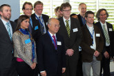 IAEA Director General Yukiya Amano together with staff at Reactor Institute Delft. Netherlands. 18 April 2013