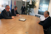 IAEA Director General Yukiya Amano meets with Mr Frans Timmermans, Minister for Foreign Affairs, during his official visit to the Netherlands. 18 April 2013