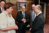 IAEA Director General Yukiya Amano, with Mr. Sergey Kirienko, Director General of Rosatom, and Mr Vladimir Voronkov, Resident Representative of the Russian Federation to the IAEA, during the Director General’s official visit to Moscow, Russia. 17 May 2013 