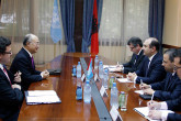 IAEA Director General Yukiya Amano met the Deputy Prime Minister and Foreign Minister, Edmond Haxhinasto, Albania, 14-15 July 2011.