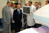 IAEA Director General Yukiya Amano visit to the Mother Tereza Hospital, Albania, 15 July 2011.