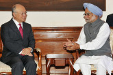 IAEA Director General Yukiya Amano met with Indian Prime Minister Dr. Manmohan Singh during his official visit to New Delhi, India. 14 March 2013. Photo Credit: Office of the PM India