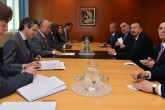 On 14 May 2013, H.E. Mr. Ilham Heydar oglu Aliyev, President of the Republic of Azerbaijan, met IAEA Director General Yukiya Amano during the President's visit to the IAEA headquarters in Vienna, Austria.