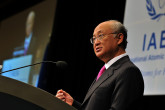 IAEA Director General Yukiya Amano delivers his statement at the opening of the Ministerial Conference on Nuclear Safety. IAEA, Vienna, Austria, 20 June 2011