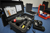 Some of the tools used in safeguards inspections are installed at nuclear facilities, some are stored in the countries where they will be used, and others, which are handheld, flexible, and adaptable to a variety of uses, are packed in kits and lugged from one destination to the next. Different kits are provided depending on the type of facility, and the type of information the inspectors are required to collect.
