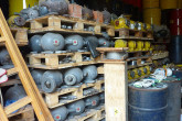<strong>Identifying sources:</strong> Devices containing sealed radioactive sources in a storage facility operated by a Government agency. <br /><br />(Photo: E. Reber/IAEA)