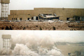 "Before and After". Destruction of a building at Al Atheer, summer 1992, under the supervision of the Inspection team. The building was used for Iraq's secret nuclear weapons programme. Photo Credits: Action Team 1991-1998/IAEA