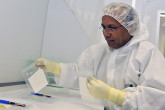 At the Safeguards Clean Laboratory, environmental sampling kits are prepared. This kit contains swipes, gloves, and other materials, which will be used to obtain environmental swipe samples at nuclear facilities.  These samples are then distributed to the IAEA's network of analytical laboratories to obtain multiple, independent analysis of the samples collected in the field.